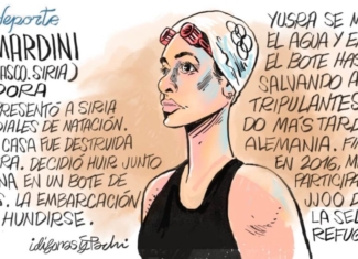 Idígoras y Pachi dibujan los valores de la nadadora siria Yusra Mardini
